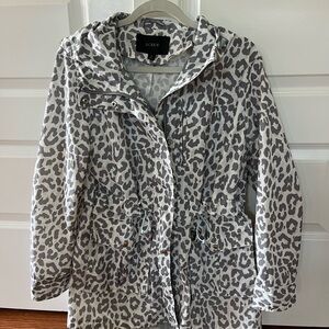 J. Crew Women's Utility Jacket in Gray Animal Print